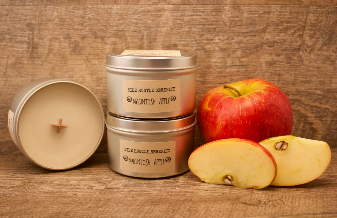 SALE | Macintosh Apple Scented Soy Candle - Side Hustle Serenity