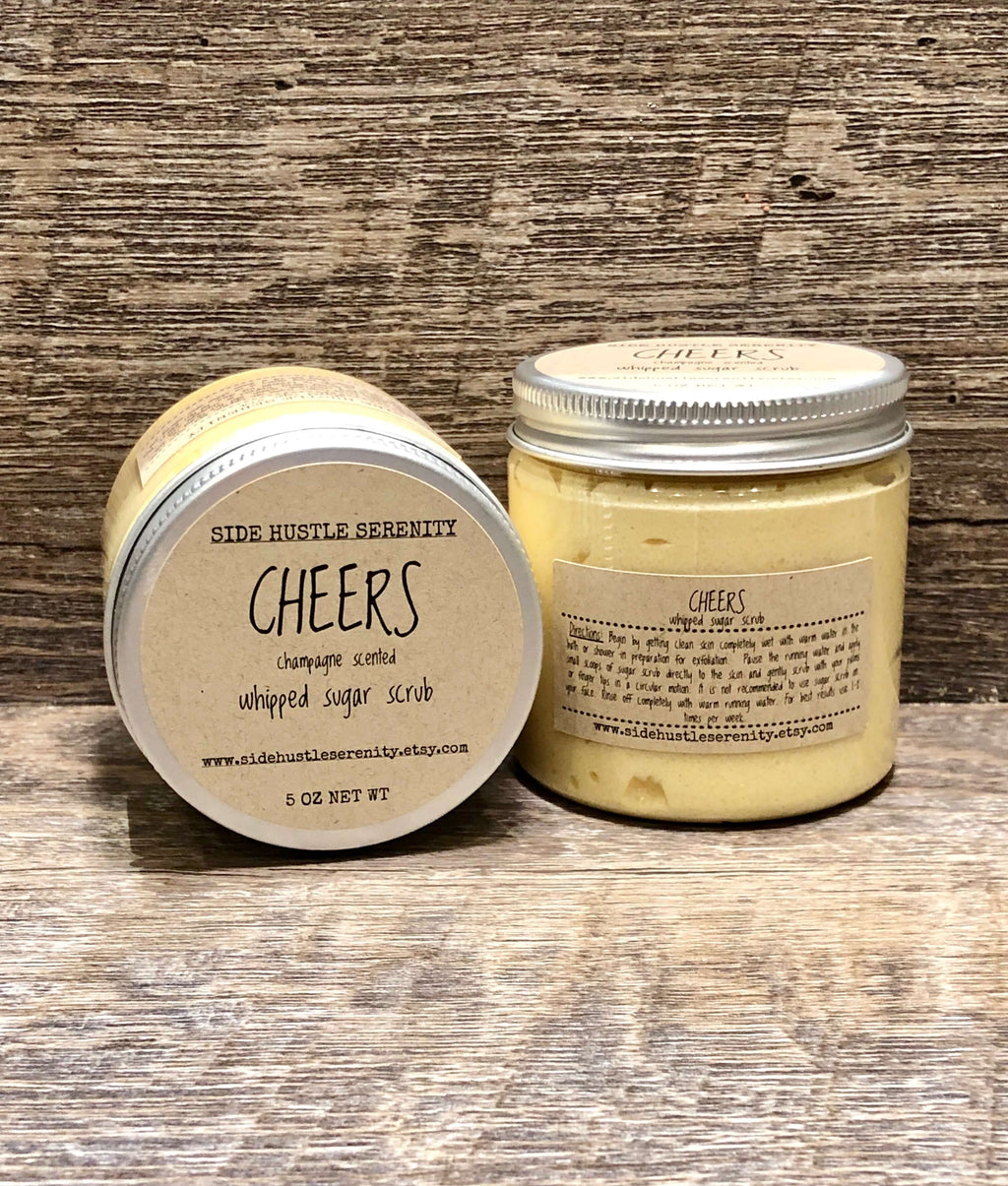 Whipped Sugar Scrub | CHEERS "Champagne" Scented - Side Hustle Serenity