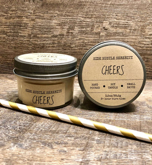 CHEERS "champagne" Scented Soy Candle - Side Hustle Serenity