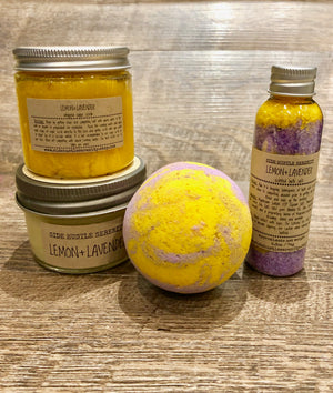 Mini Spa Gift Set | Lemon + Lavender - Side Hustle Serenity