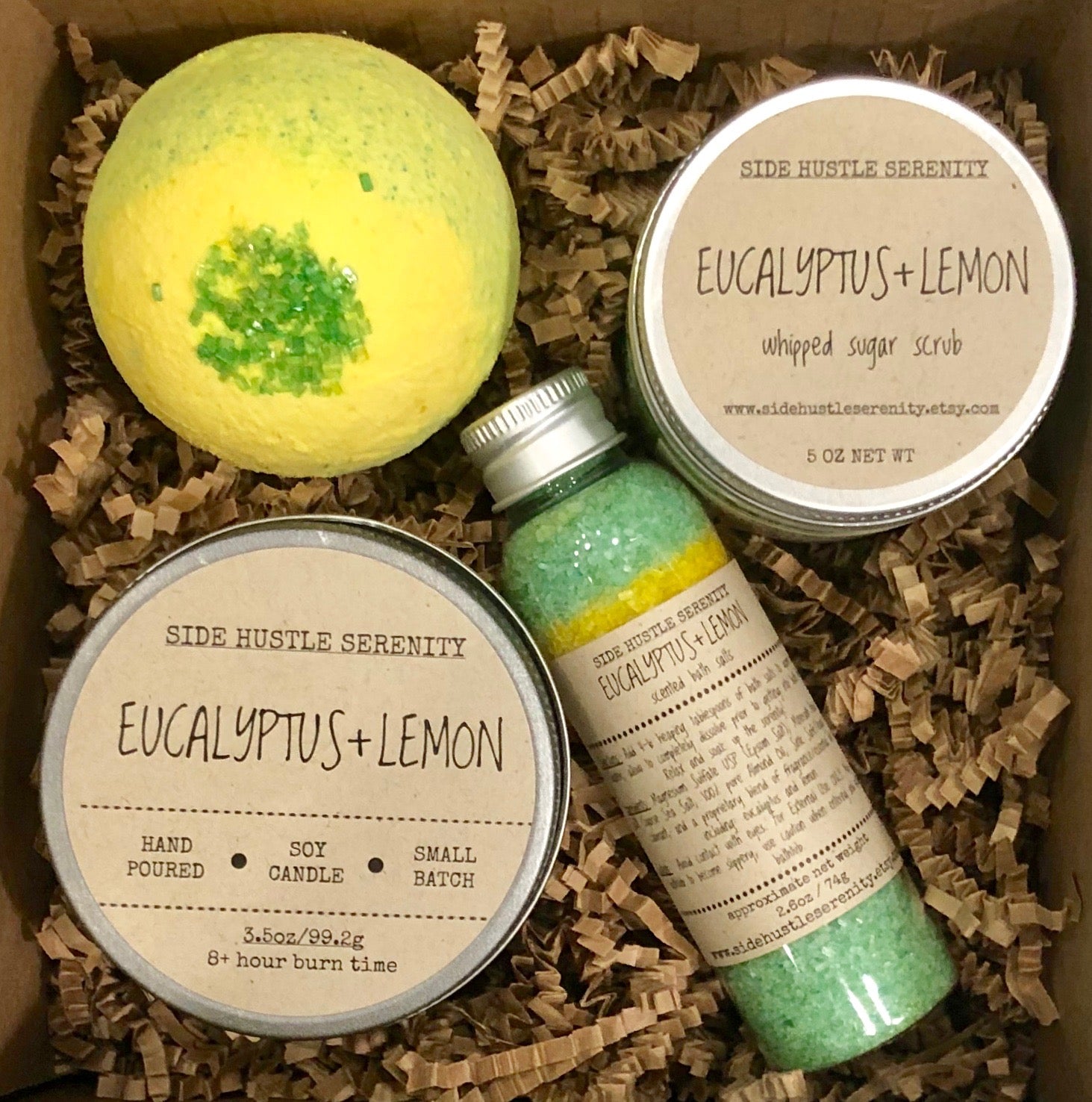 Whipped Sugar Scrub | Eucalyptus + Lemon - Side Hustle Serenity