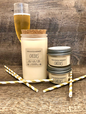 CHEERS "champagne" Scented Soy Candle - Side Hustle Serenity