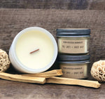 Palo Santo + Ginger Wood Scented Soy Candle - Side Hustle Serenity