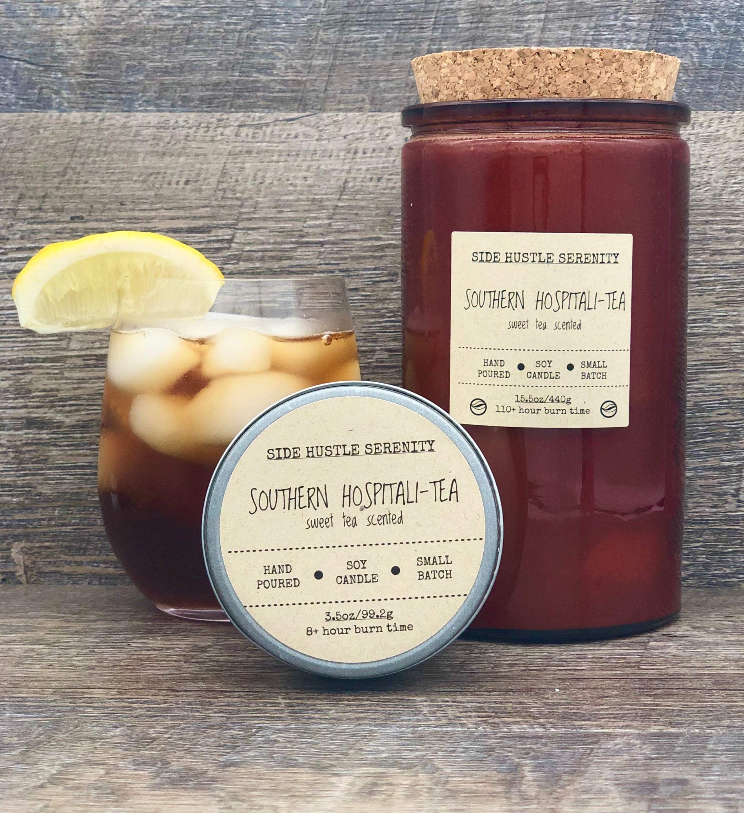 Southern Hospitali-TEA "Sweet Tea" Scented Soy Candle - Side Hustle Serenity