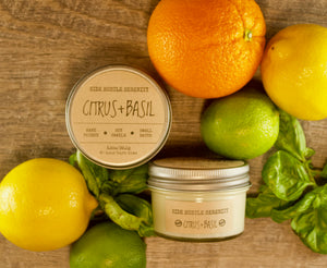 Citrus + Basil Scented Soy Candle - Side Hustle Serenity