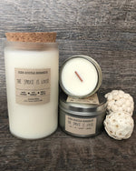 The Spruce is Loose | Blue Spruce Scented Soy Candle | 3.5oz. Candle | Wood Wick | Holiday Candle Gift | Festive Holiday Gift | Nice List