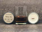 WHISKEY NEAT Scented Soy Candle | 3.5oz. Candle Jar with Pewter Screw Top | Wooden Wick | Gift for Him | Whiskey Lovers Gift Idea | Man Cave