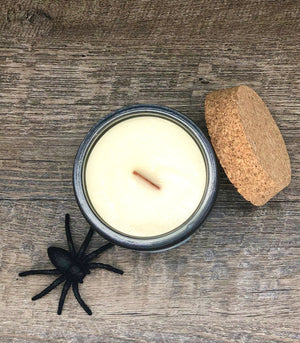 ROSEMARY'S BABY | Rosemary + Spearmint + Honeysuckle Scented Soy Candle | 12oz Candle Jar | Wood Wick | Spooky | Horror Film Candle | Boo