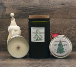 Christmas Hearth Scented Soy Candle | 3.5oz. Candle Jar with Pewter Screw Top | Wood Wick | Holiday Candle Gift Idea | Secret Santa Gifts