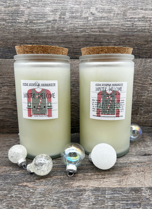 WINTER WELCOME | Juniper + Sage + Eucalyptus + Spearmint Scent | Clean Burning Candle | Festive Holiday | Cold Weather Days | Winter Scent